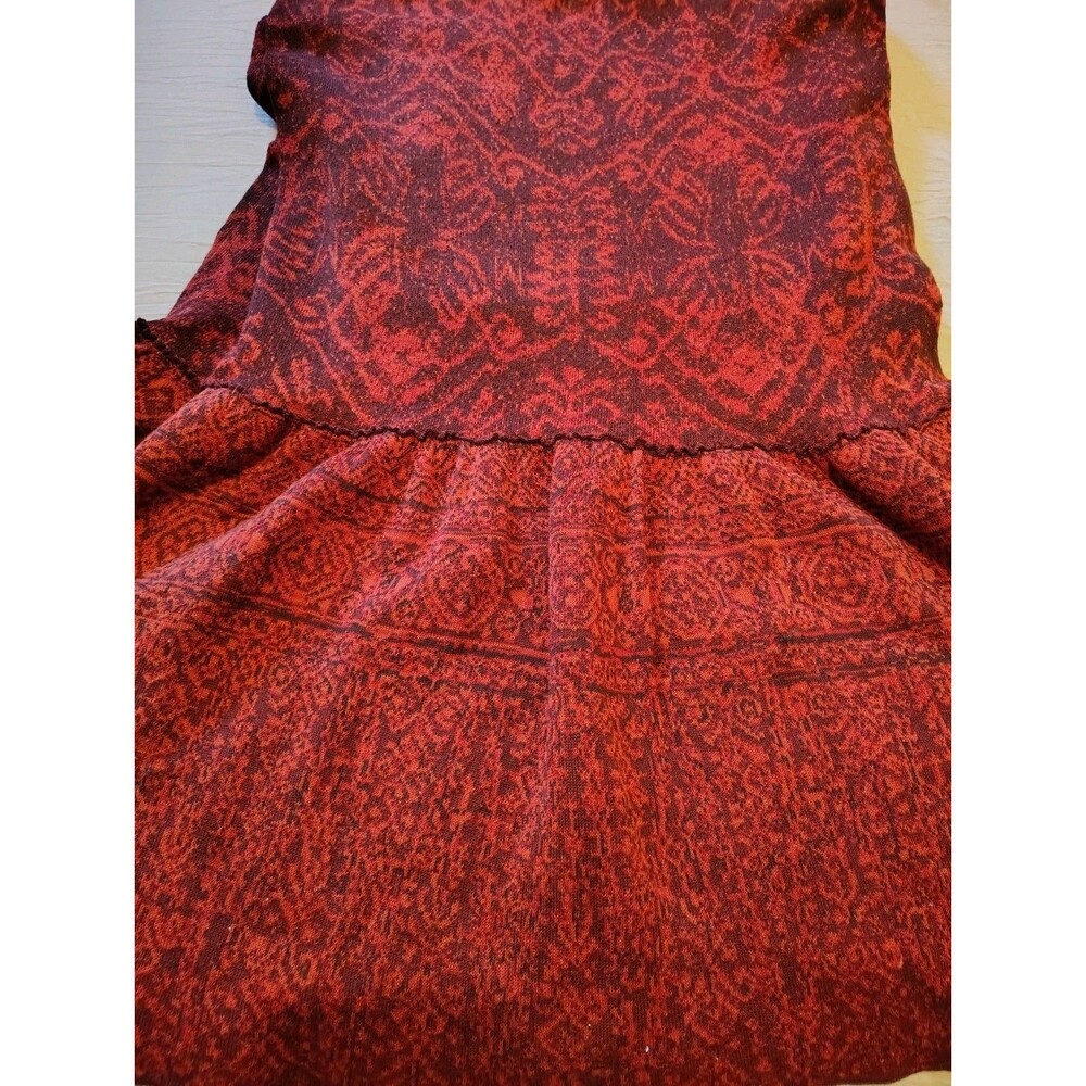 Peruvian Connection Women's M Collection Red   V-Neck Sleeveless Mermaid Dress - Picture 8 of 14